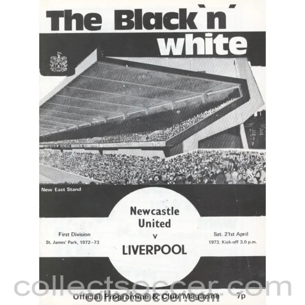 1973 - Newcastle United v Liverpool Programme 21/4/1973 - Collect Soccer