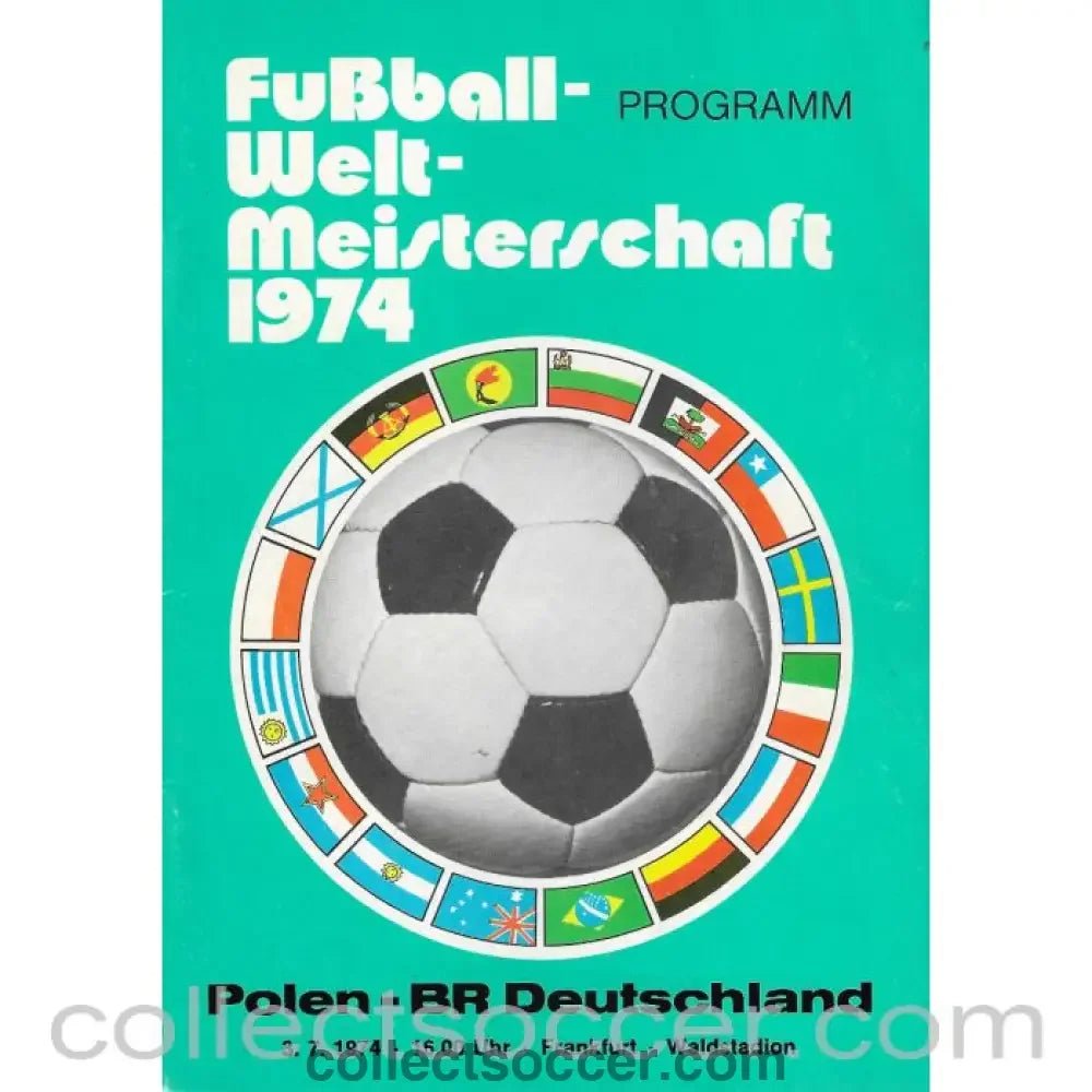 1974 - 1974 Football World Cup Final Poland v Germany Programme - Collect Soccer