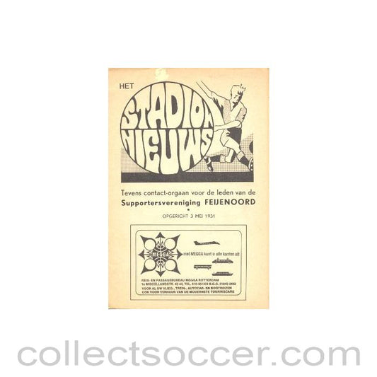 1974 UEFA Cup Final Official Programme Tottenham v Feyenoord Black and White Original Issue