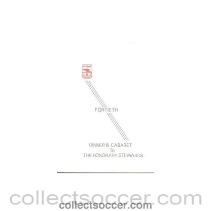 Arsenal Fc Ribbon Buy 1976 - Arsenal - 14th Dinner menu | Collect Soccer