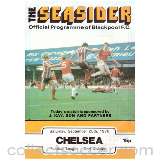 1976 Blackpool v Chelsea Football programme