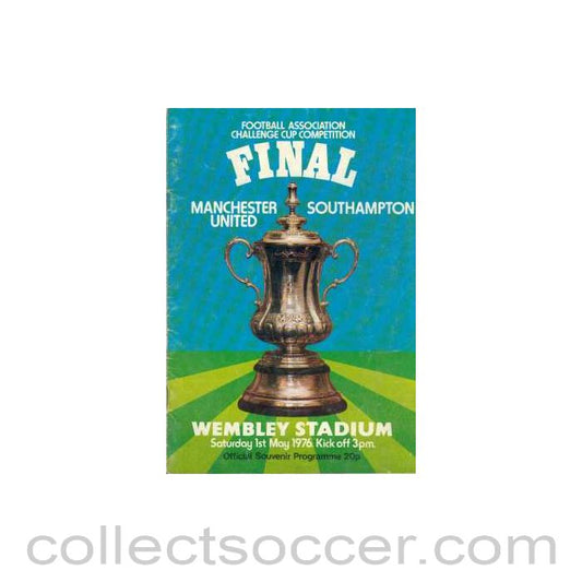1976 FA Cup Final Programme Manchester United v Southampton