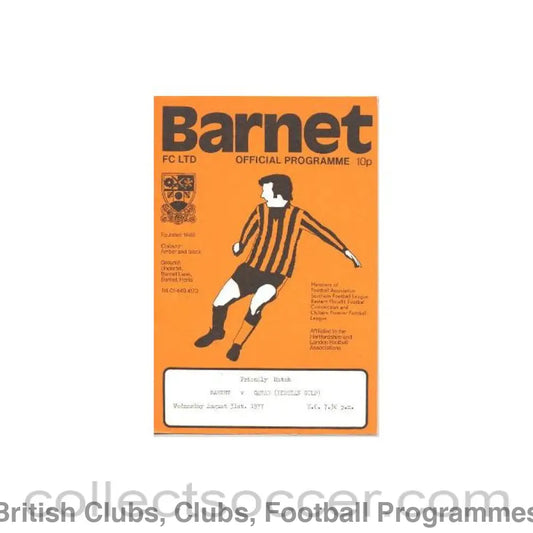 1977 - Barnet v Qatar official programme 03/08/1977 International Friendly