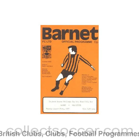 1977 - Barnet v Wealdstone official programme 23/08/1977