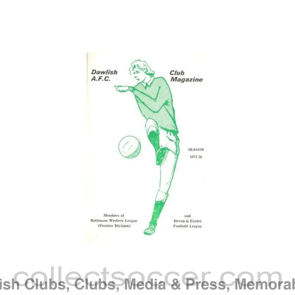 1977 - Dawlish Club Magazine Season 1977-1978