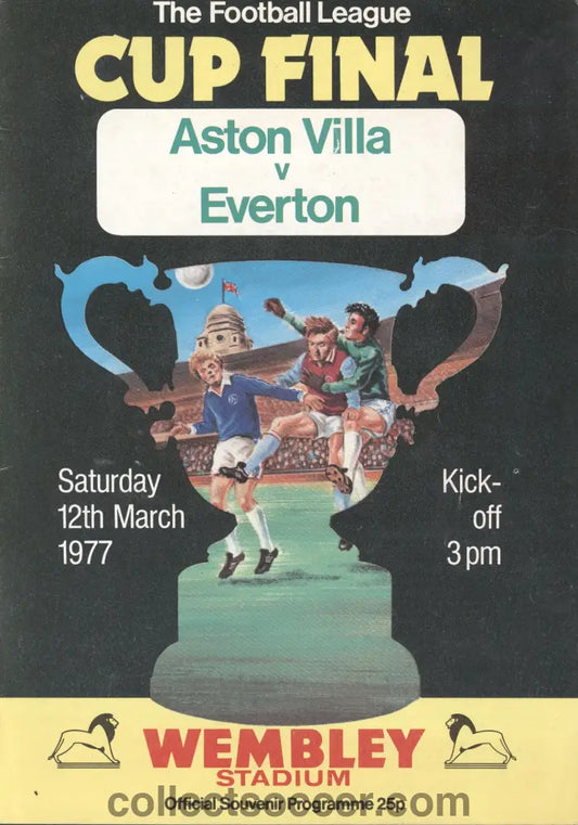 1977 League Cup Final Programme Aston Villa v Everton