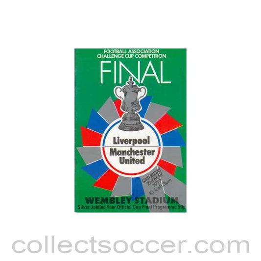 1977 FA Cup Final Programme Liverpool v Manchester United