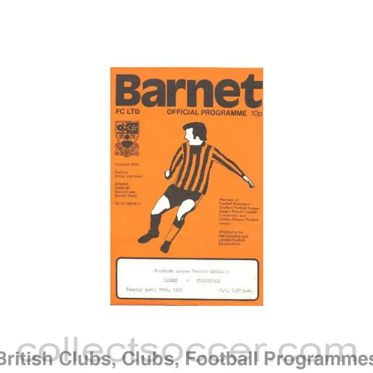 1978 - Barnet v Wealdstone official programme 18/04/1978