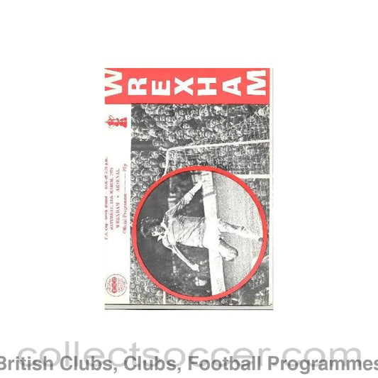 1978 - Wrexham v Arsenal official programme 11/03/1978 FA Cup
