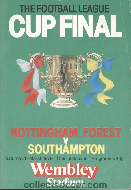 1979 League Cup Final Programme Nottingham Forest v Southampton