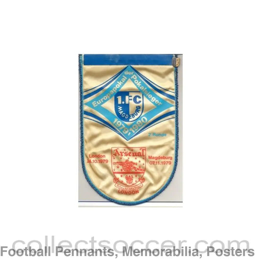 1979 - Match Pennant given by Magdeburg East Germany to Arsenal 07/11/1979