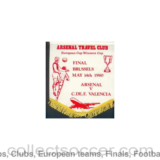 1980 CWC Final Pennant Arsenal V Valencia