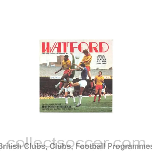 1980 - Watford v Arsenal official programme 08/03/1980 F.A. Cup