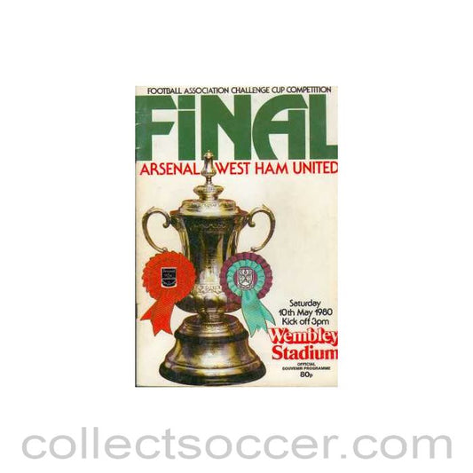 1980 FA Cup Final Programme Arsenal v West Ham United