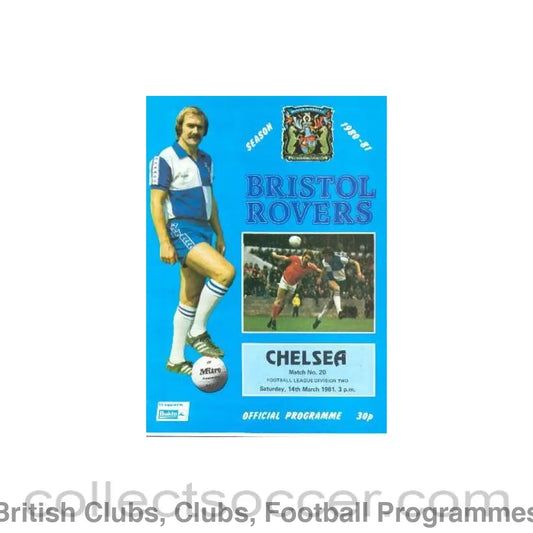 1981 - Bristol Rovers vChelsea official programme 14/03/1981