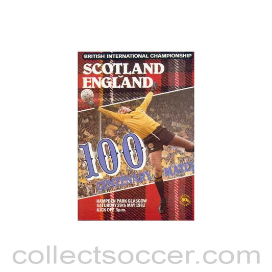 1982 Scotland V England 29/05/1982