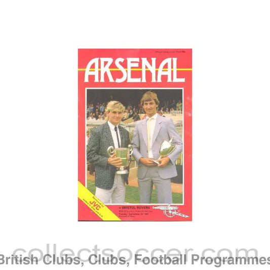 1984 - Arsenal v Bristol Rovers official programme 25/09/1984 Milk Cup