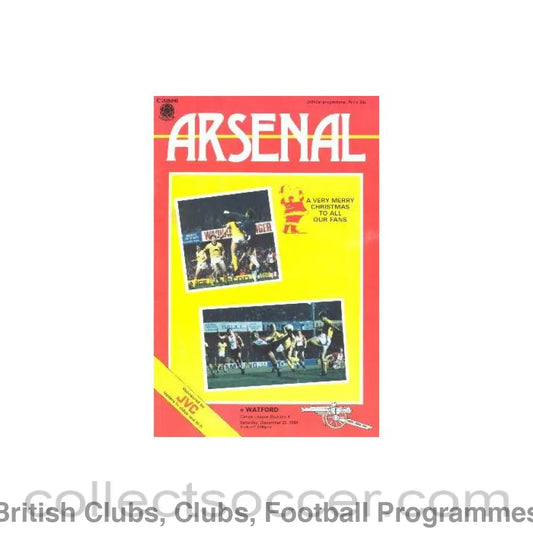 1984 - Arsenal v Watford official programme 22/12/1984 Canon League