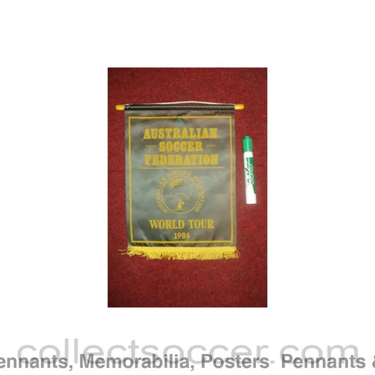 1984 - Australian Soccer Federation World Tour 1984 Pennant once property of the football referee Neil Midgley