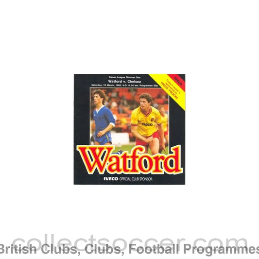 1985 - Watford vChelsea official programme 16/03/1985