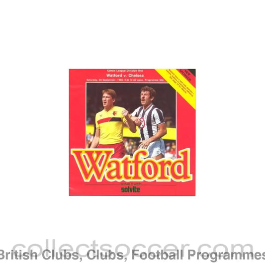 1985 - Watford vChelsea official programme 28/09/1985