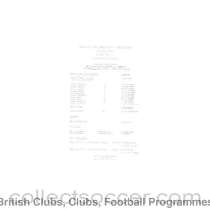 1986 - Brighton & Hove Albion Reserves vChelsea Reserves official programme 05/04/1986