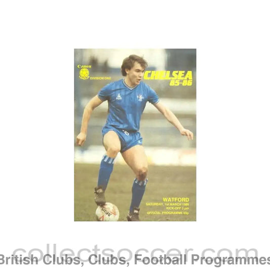 1986 - Chelsea v Watford official programme 01/03/1986