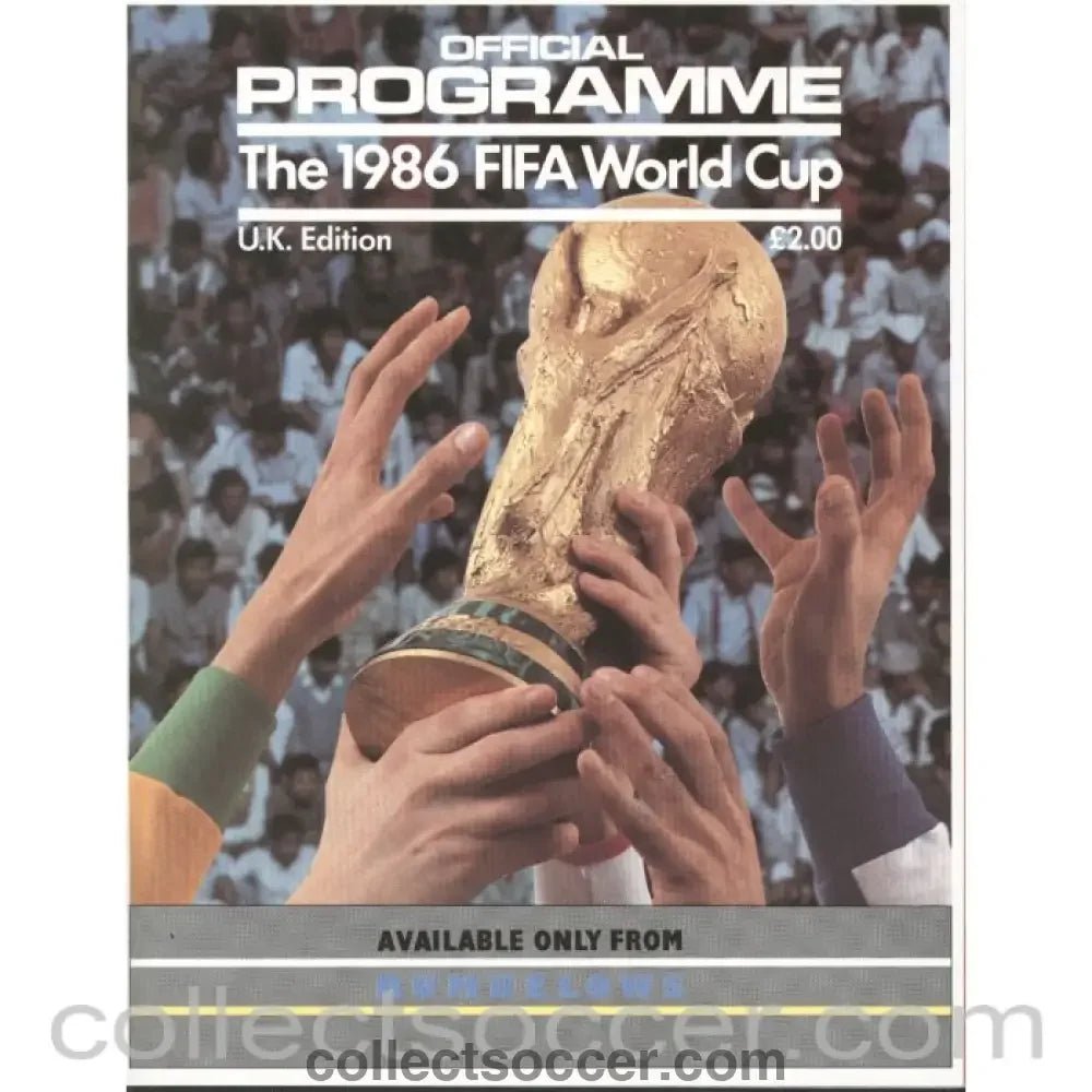 1986 World Cup Programme Uk Edition - Collect Soccer