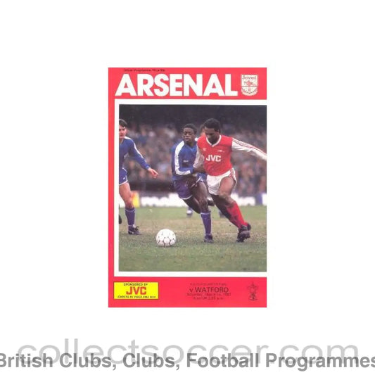 1987 - Arsenal v Watford official programme 14/03/1987 F.A. Cup