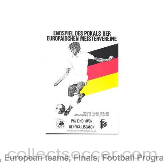 1988 European Cup Final Programme PSV Eindhoven v Benfica Official Programme