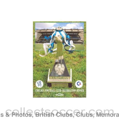 1989 - Chelsea - Celebration Dinner album menu 06/05/1989