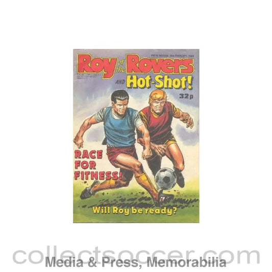 1989 - Roy of the Rovers - Hot-Shot! magazine of 18/02/1989 with plenty of football comics inside