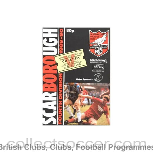 1989 - Scarborough vChelsea official programme 04/10/1989