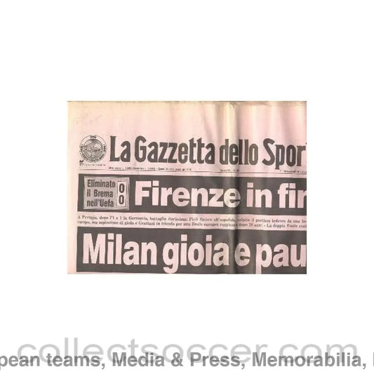 1990 - La Gazzetta Dello Sport - Italian newspaper of 18/04/1990 covering the match Milan v Juventus