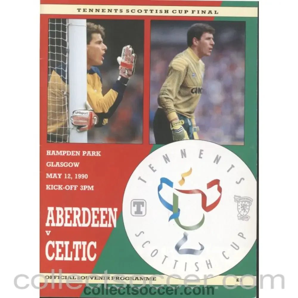 1990 Scottish Cup Final Aberdeen v Celtic Official Football Programme - Collect Soccer