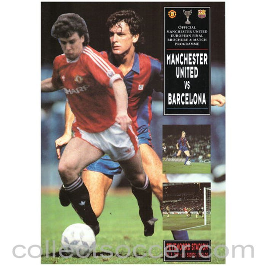 1991 Cup Winners Cup Final Programme Man Utd Edition Manchester United v Barcelona