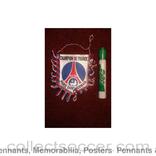 1993 - Paris Saint-Germain small Pennant 1993-1994 once property of the football referee Neil Midgley
