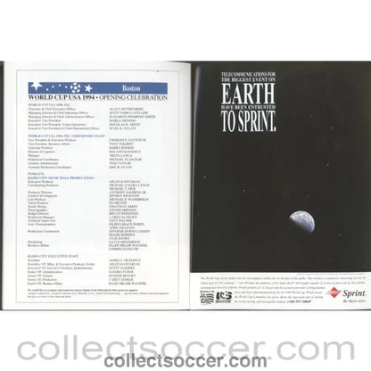 1994 World Cup Gameday Programme - Boston Flag Edition - Collect Soccer