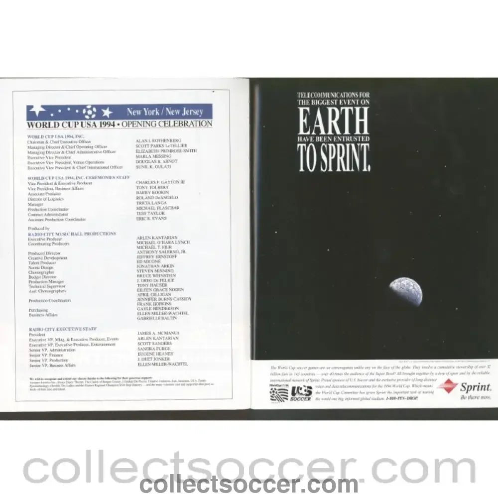 1994 World Cup Gameday Programme - New York Flag Edition - Collect Soccer