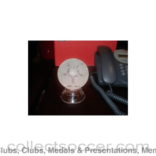 1996 - Awarded to Alan Kennedy Cup Crystal Ball signed: ’John Aldridge Testimonial Tranmere Rovers v Liverpool’88 1st