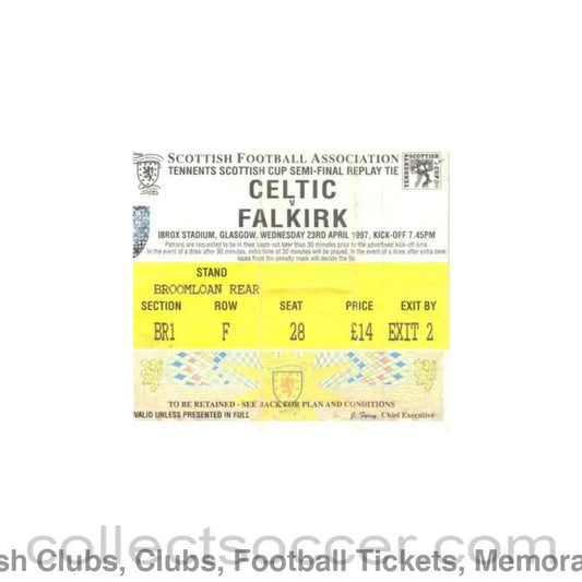 1997 - Celtic v Falkirk ticket 23/04/1997 Scottish Cup