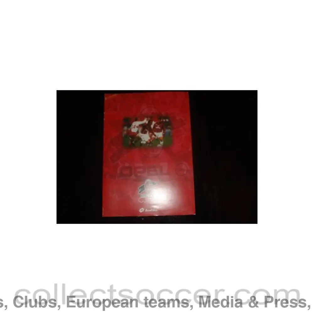 1997 - Milan v Chelsea press pack with a teamsheet 19/02/1997