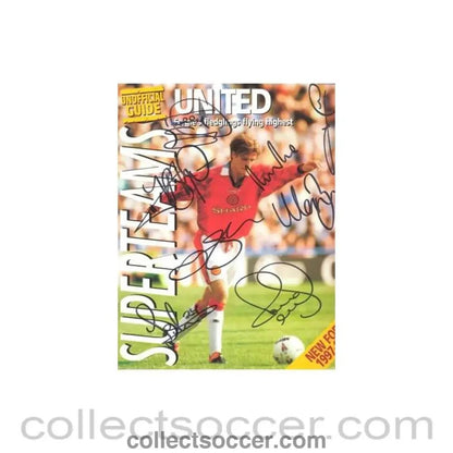 1997 - Super Teams Unofficial Guide of 1997 - 1998 about Manchester United multi - signed - Collect Soccer