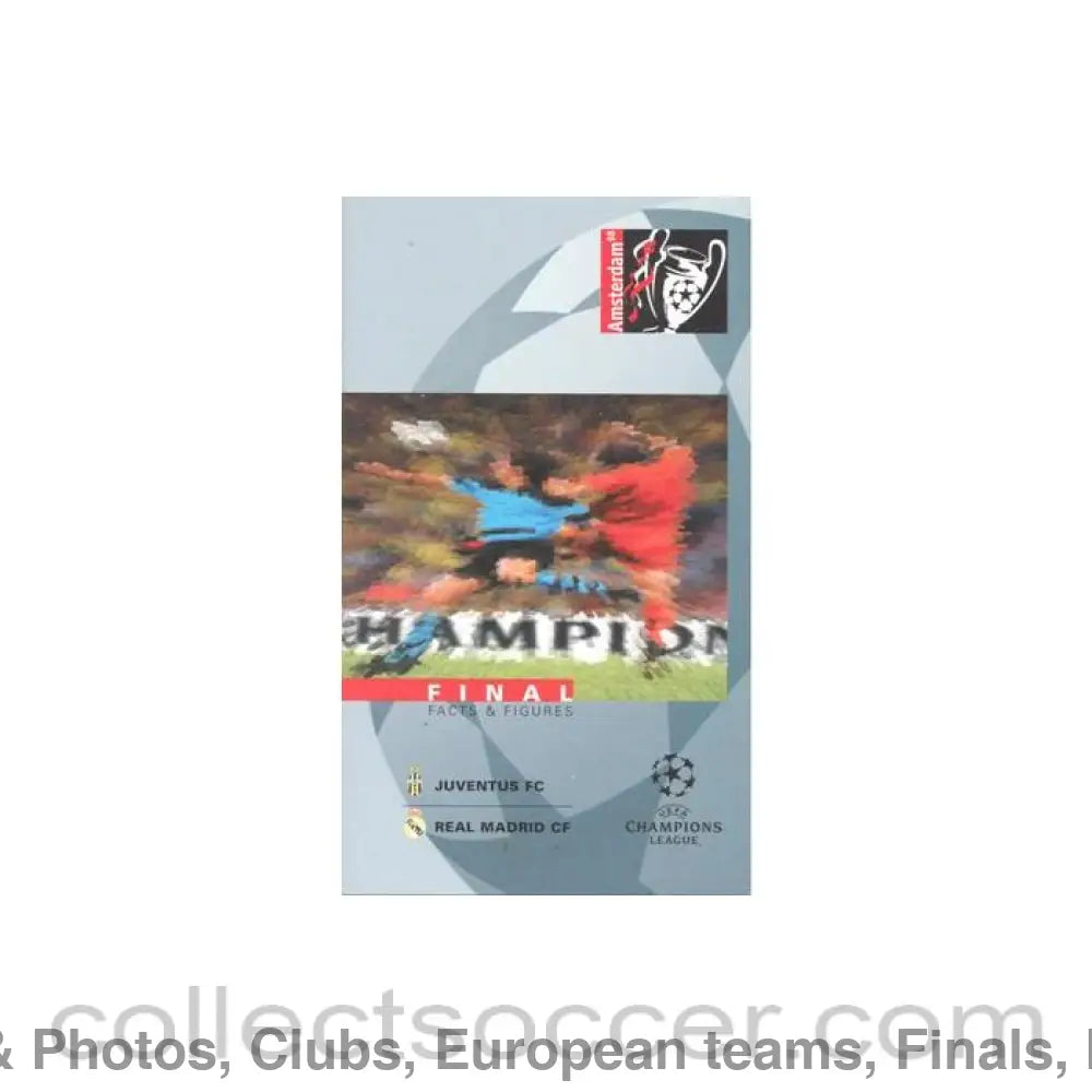1998 Champions League Final Juventus v Real Madrid VIP Facts & Figures booklet 20/05/1998