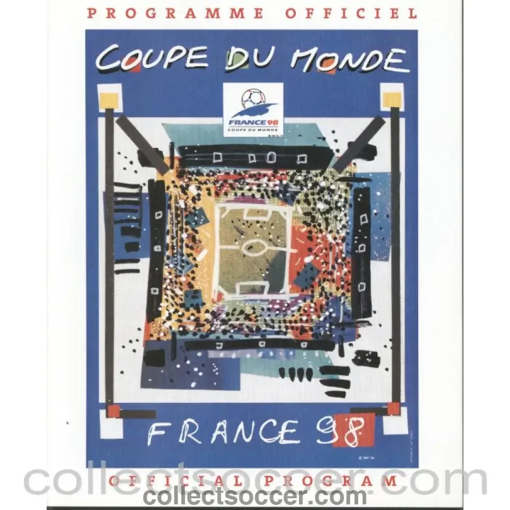 1998 World Cup Tournament Programme - Collect Soccer