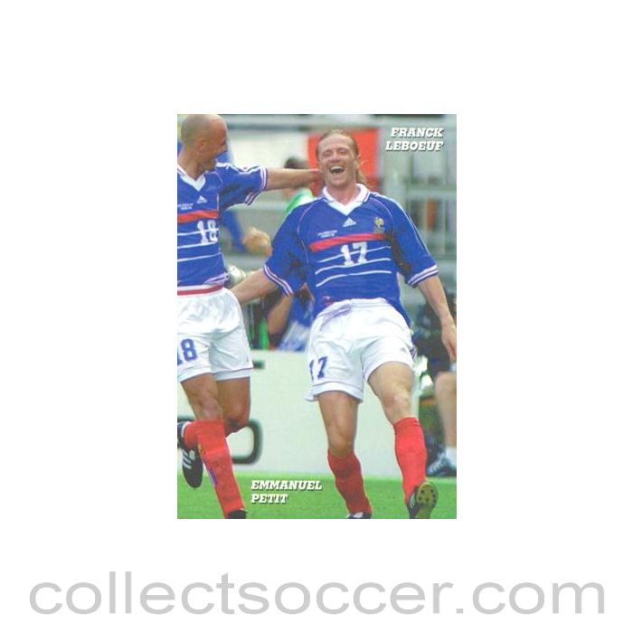 1998 World Cup in France - Franck Leboeuf & Emmanuel Petit postcard