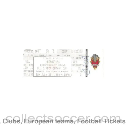 1999 - Ajax v Aston Villa and Fiorentina v Panatinaikos ticket 23/07/1999 DLJ Direct Gotham Cup matches played in the