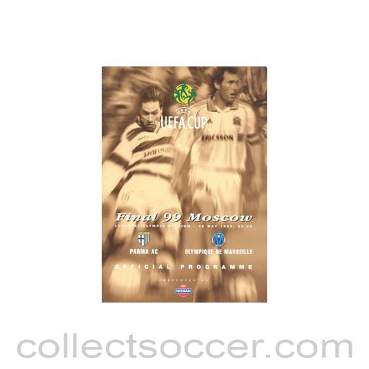 1999 UEFA Cup Final Official Programme Parma v Olympique de Marseille