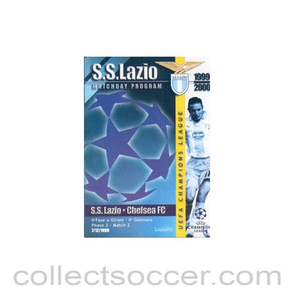 1999 - Lazio VChelsea Programme 07/12/1999 Champions League
