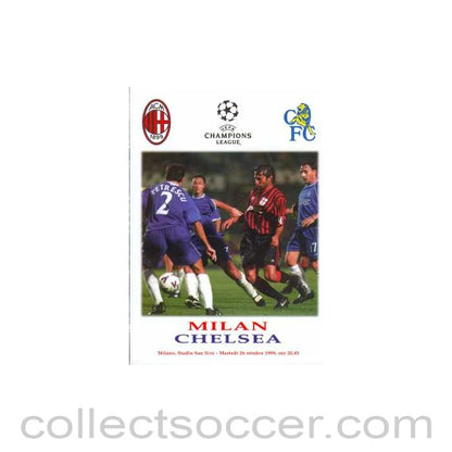 1999 - Milan VChelsea Official Programme 26/10/1999